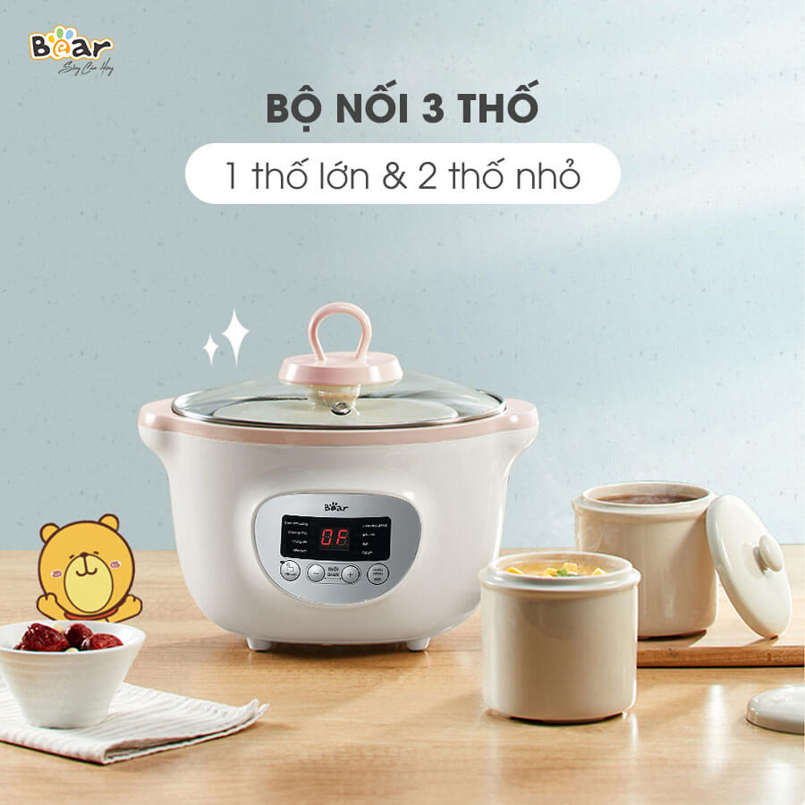 Nồi nấu chậm 1.6L Bear SUBE002